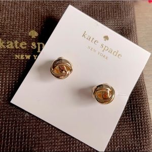 NEW - Kate Spade Gold-Tone Knot Earrings